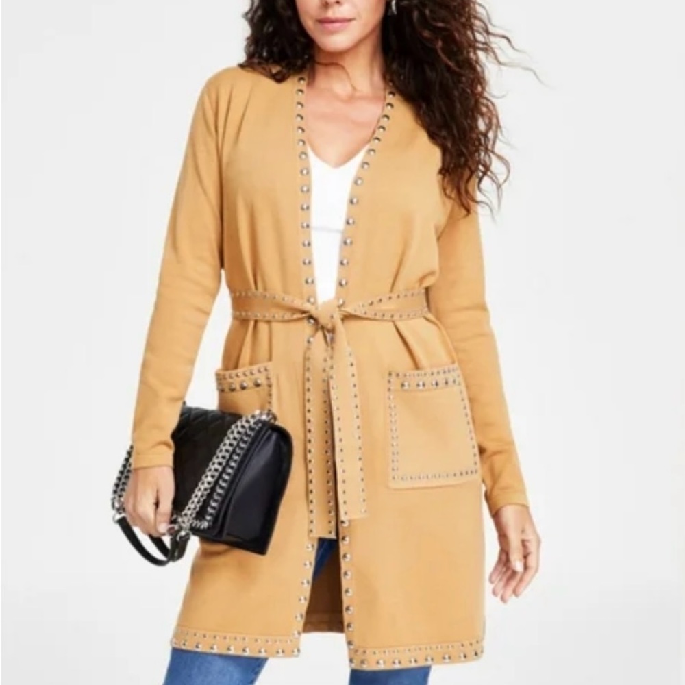 INC International Concepts Studded Completer Cardigan Sweater, Small NWT